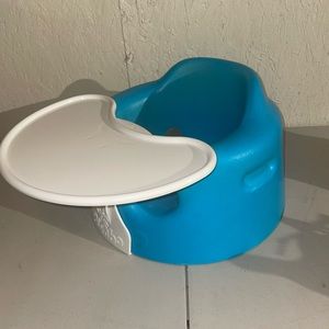 BUMBO Baby Floor Seat With Tray And Safety Straps (Aqua/Teal)